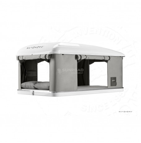 Tente de toit AUTOHOME Airtop Plus Small • Coque Blanche • Toile Grise • 777320