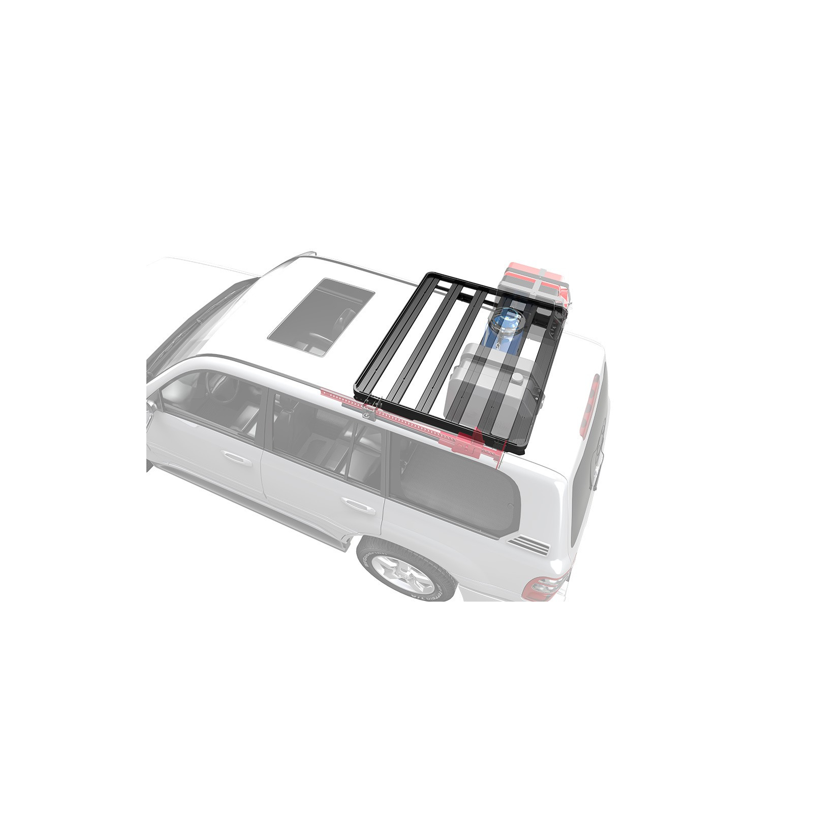 Galerie FRONT RUNNER Slimline II 1345 x 1156 mm Foot Mount pour Toyota Land Cruiser 100 • KRTL031T