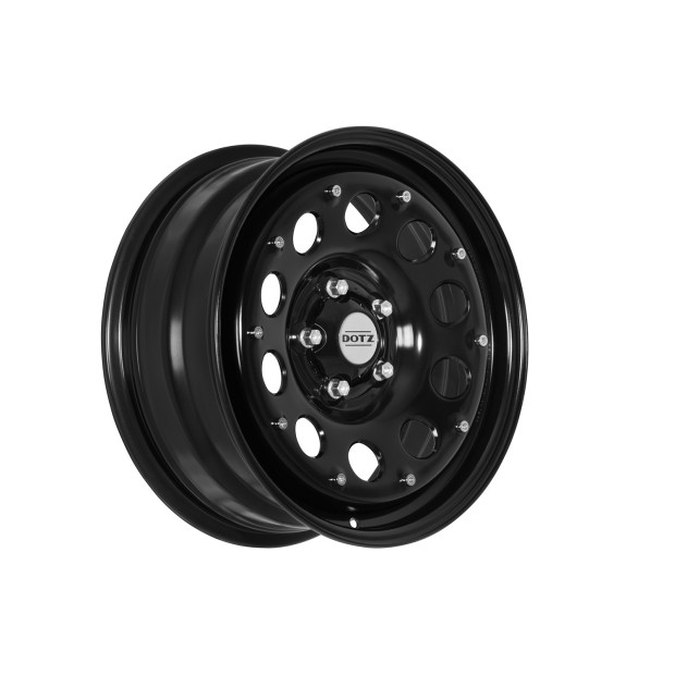 Jante off-road DOTZ MODULAR Beadlock Black (noir) 7x17 • 5x120 • ET35 • CB65.1 • Cache moyeu inclus • Poids 12kg 