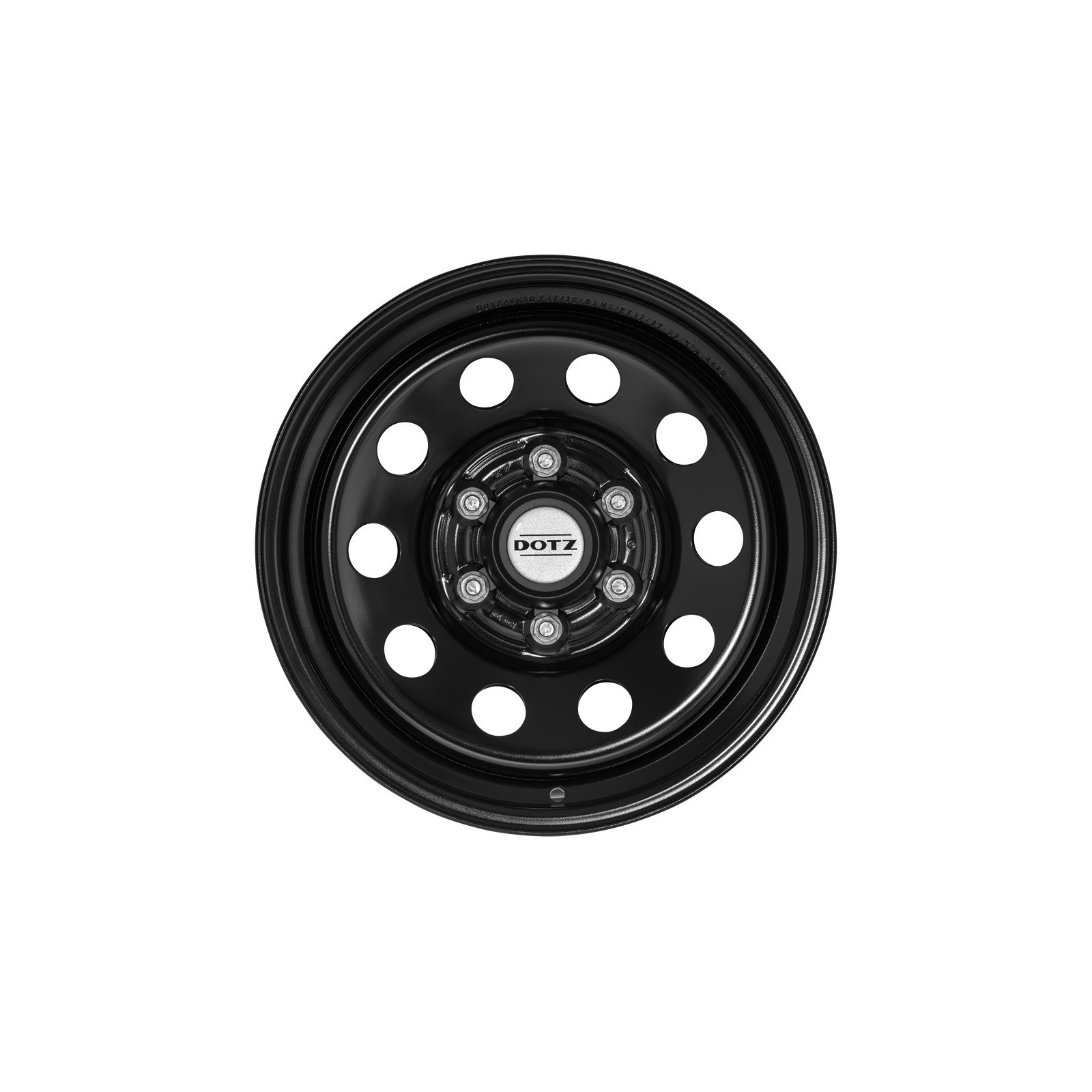 Jante acier DOTZ MODULAR Dark (noir) 8x16 • 5x130 • ET37 • CB84.1 