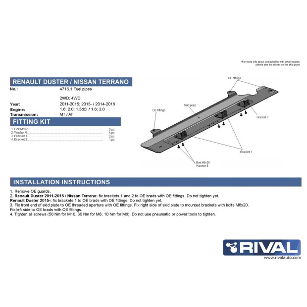 Protection durites carburant RIVAL 2333.4716.1 