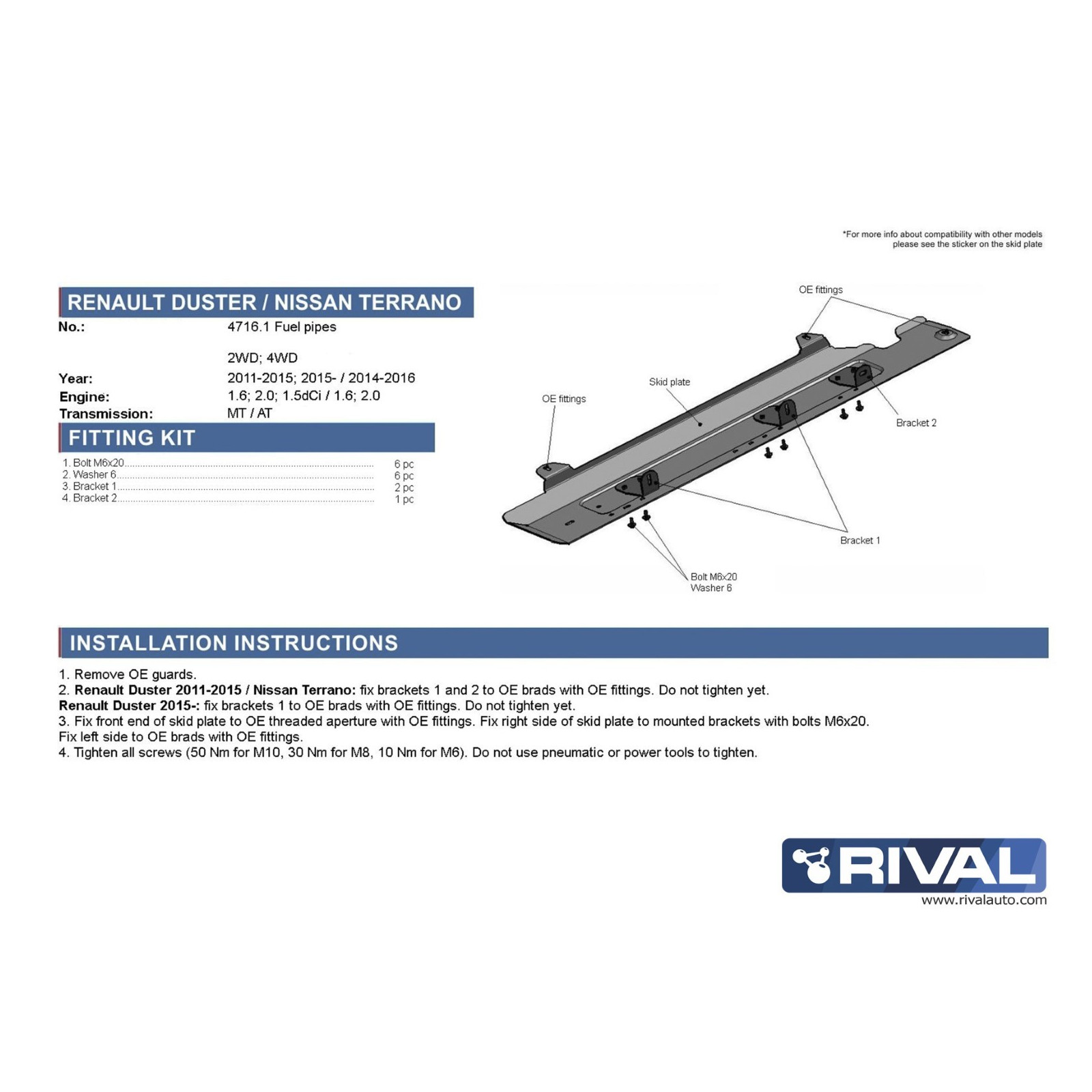 Protection durites carburant RIVAL 2333.4716.1 