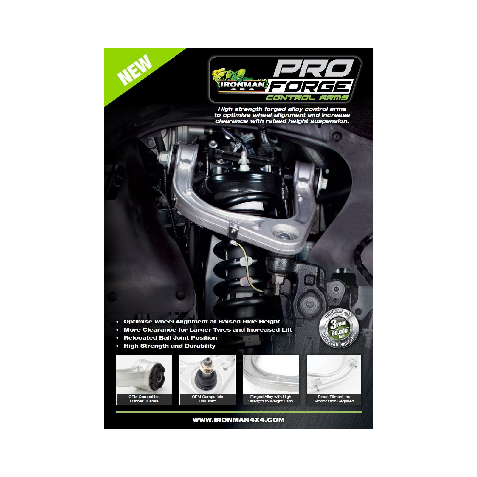 Paire de triangles supérieurs forgés IRONMAN UCA056FA-2 